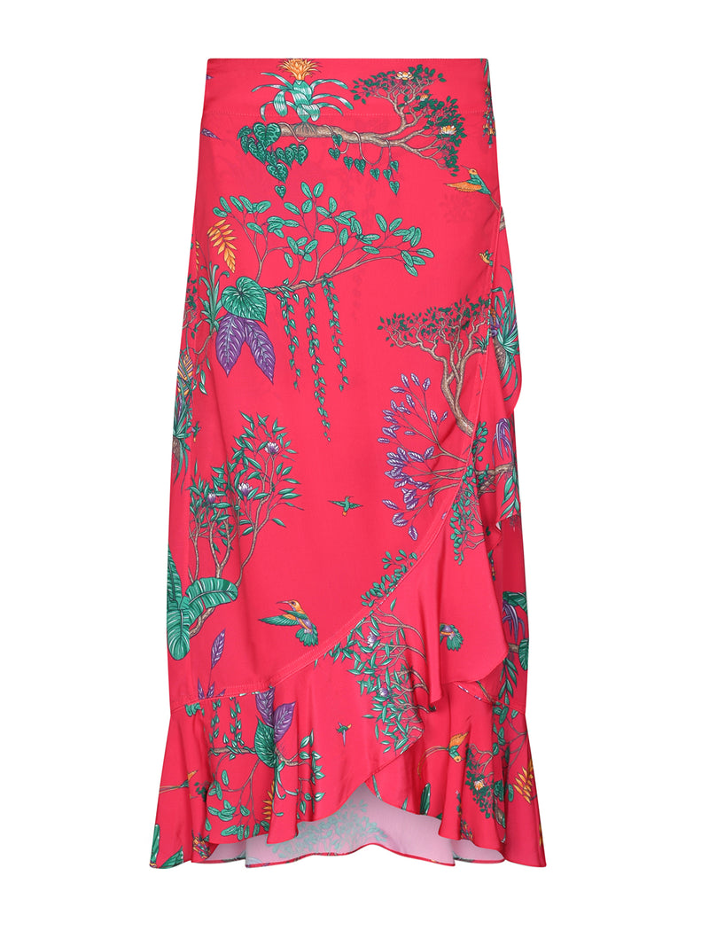 Mia Wrap Skirt Tropical Fuchsia