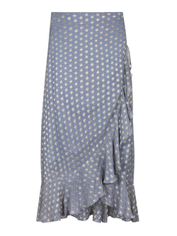 Mia Wrap Skirt Grey Metallic Sale
