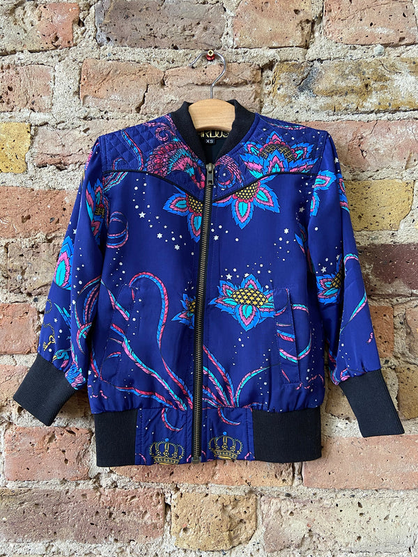 Kids Bird Bomber Jacket Navy