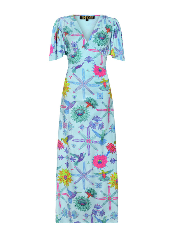 Olivia Maxi Dress Moss Teal Hummingbird