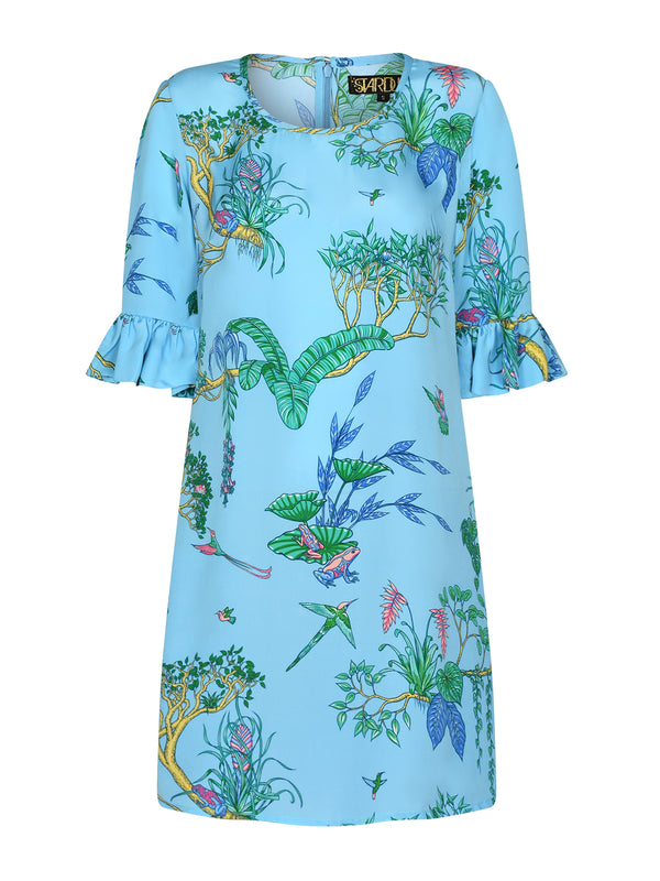 Onassis Mini Dress Tropical Blue