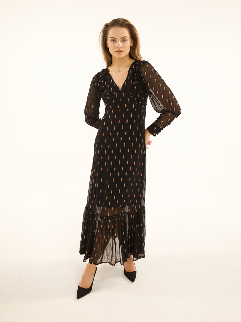 Prairie Dress Black Confetti