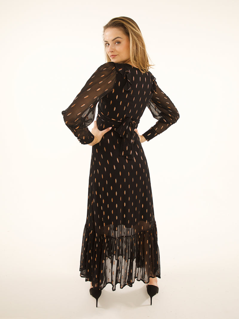 Prairie Dress Black Confetti