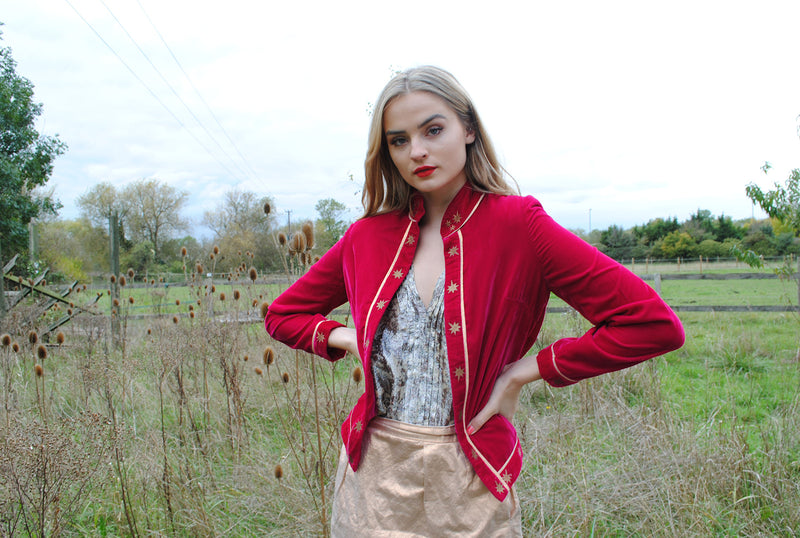 Stella Velvet Jacket Hot Pink