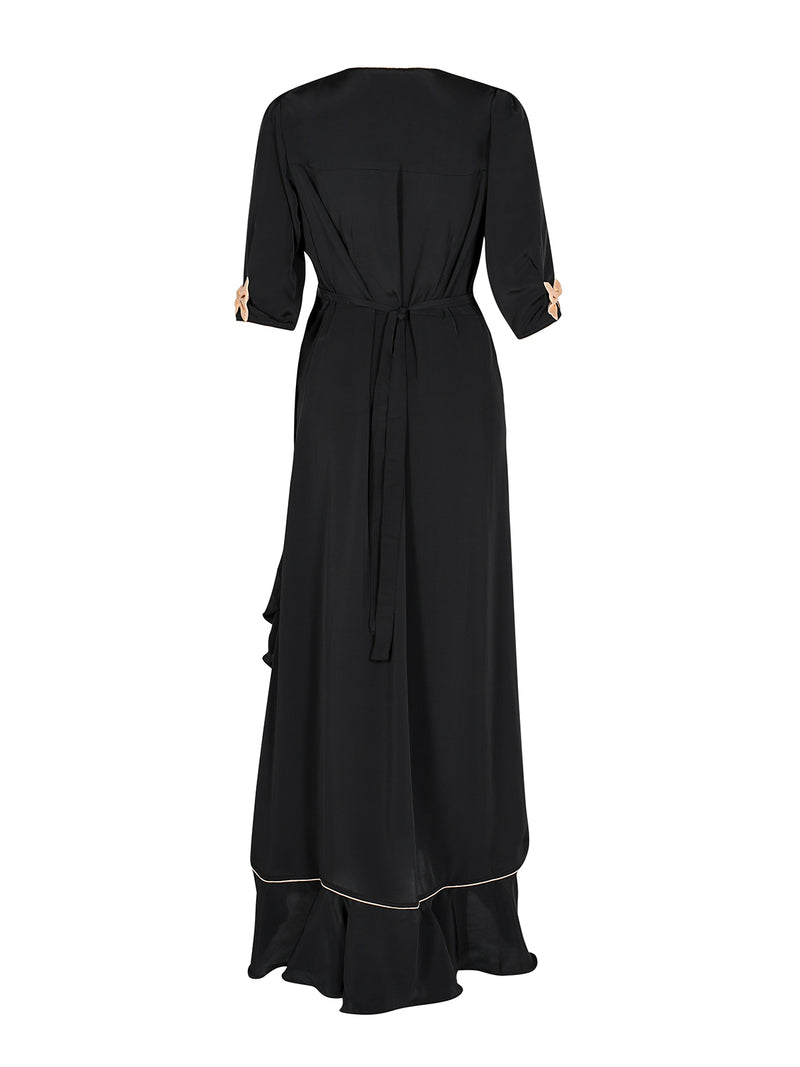 Sweetheart Flamenco Dress Black & Gold