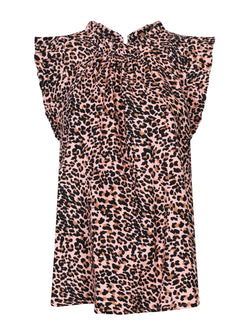 Victoria Sun Blouse Blush Leopard Sale