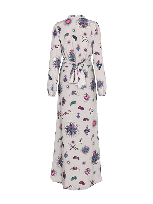 Vivian Heart Dress Grey