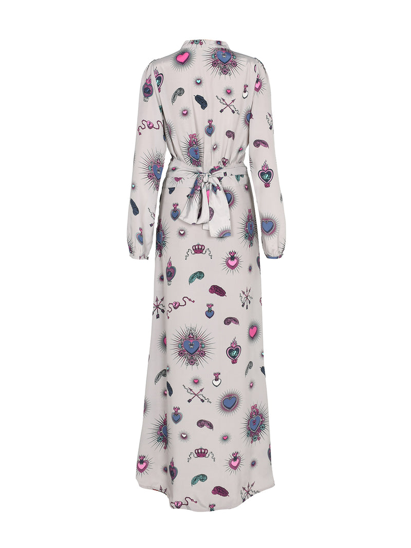 Vivian Heart Dress Grey