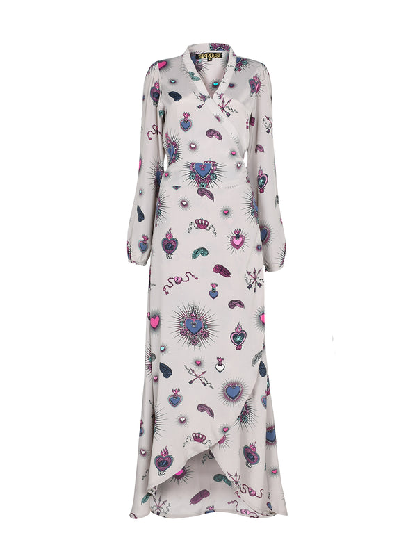 Vivian Heart Dress Grey