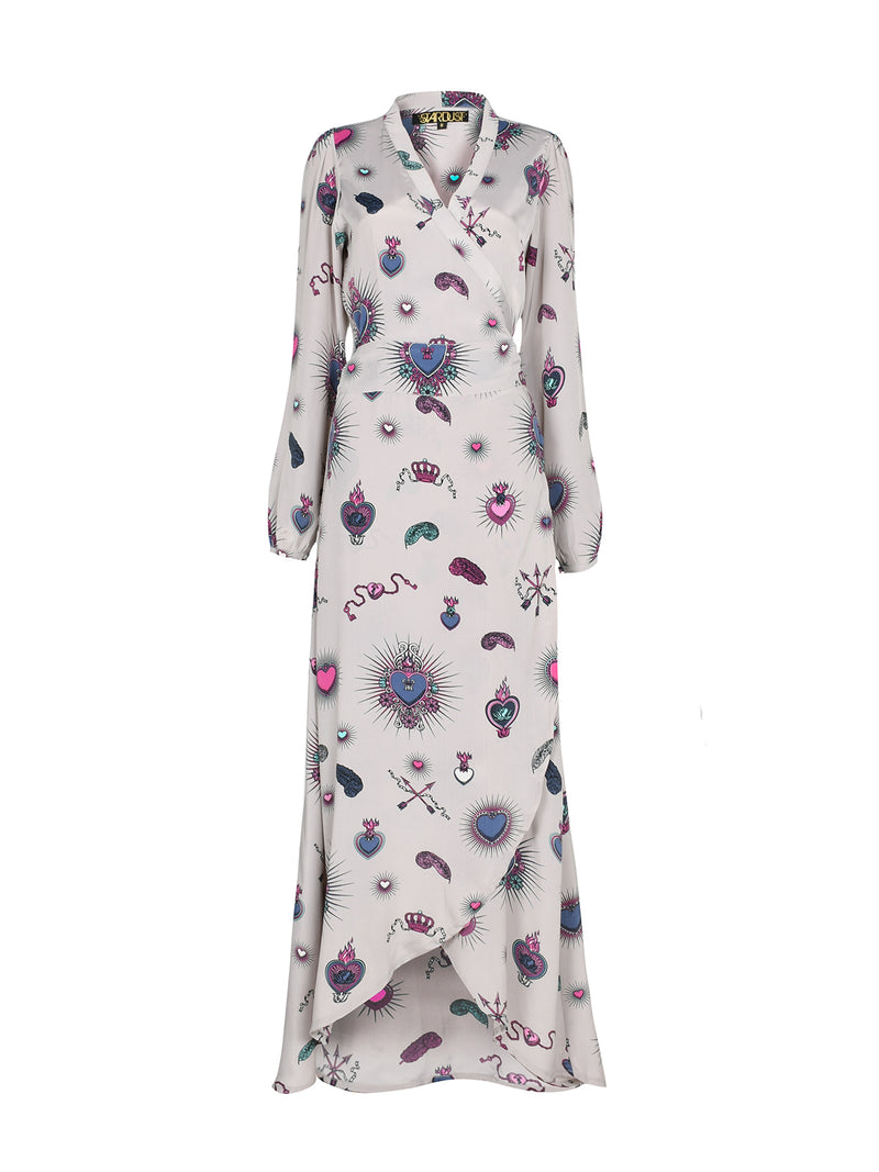 Vivian Heart Dress Grey